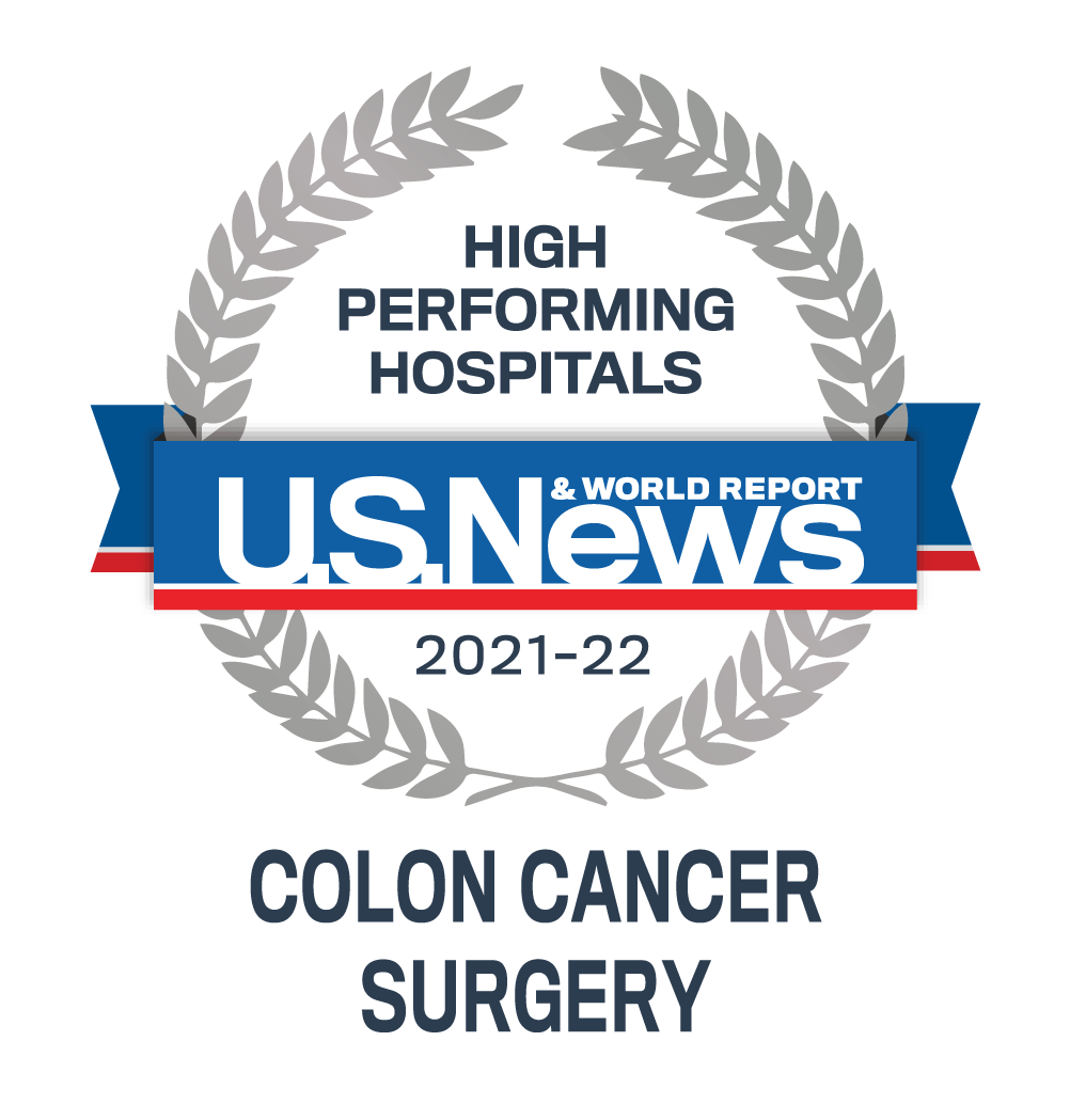US News & World Report Awards Colon Cancer Surgery - 2022